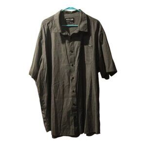 Zoo York Unbreakable Short Sleeve Gray Casual Button Up Shirt Size 4XLT EUC#7766
